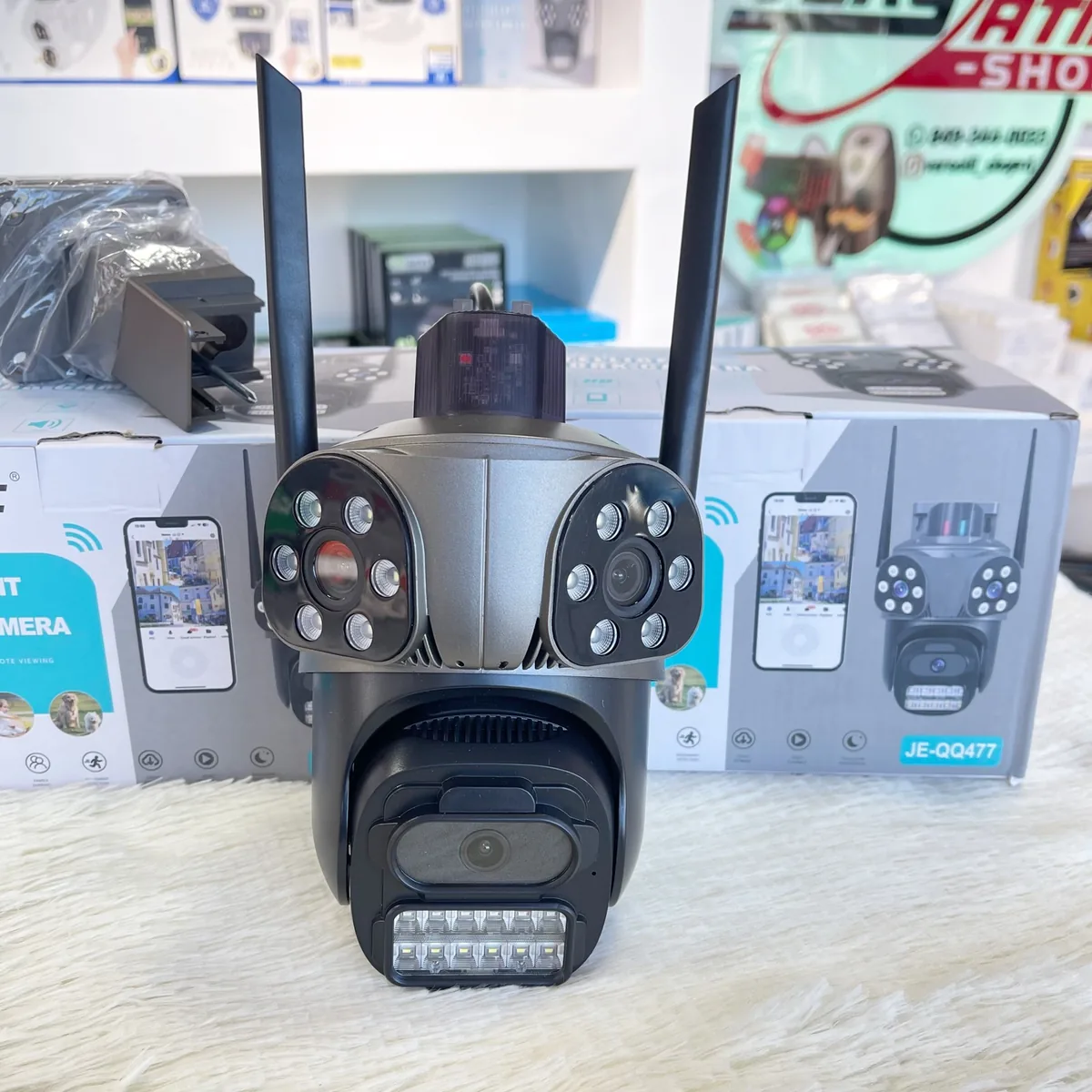 Cámara WiFi Robótica JNICE JE-QQ477 Triple Lente PTZ