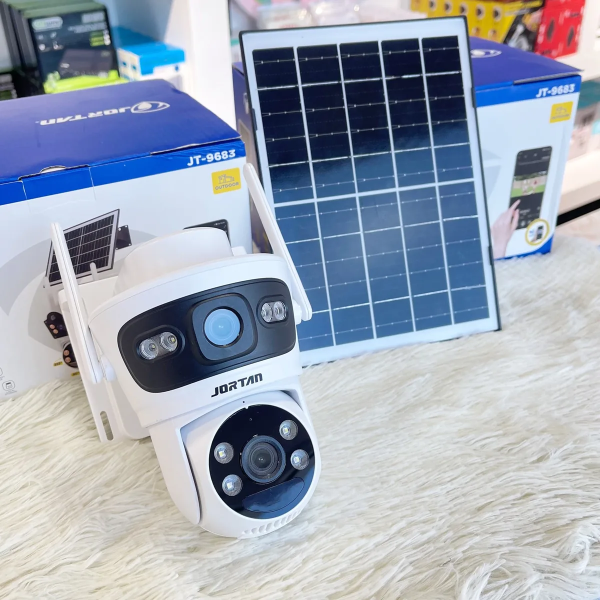 Cámara Solar PTZ JORTAN con Tarjeta SIM y Panel Solar